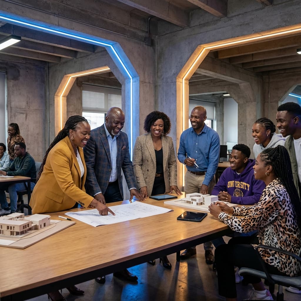 A group sharing ideas and making plans together